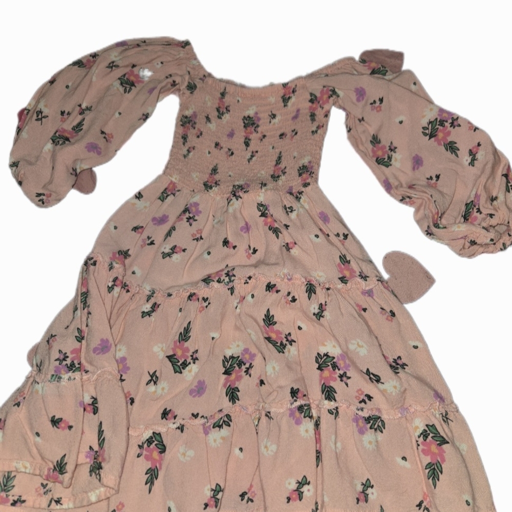 Carter's Pink Off-the-Shoulder Sundress with Bishop Sleeves